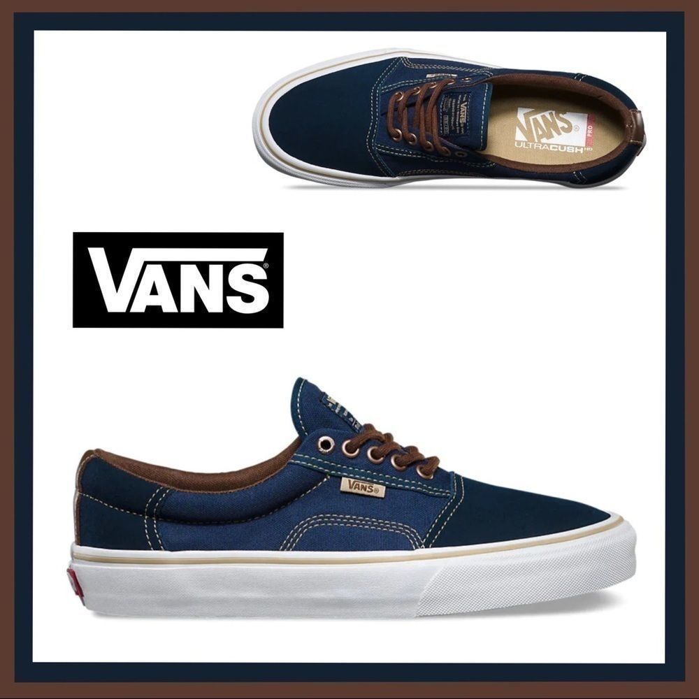 Vans Rowley [Solos] Skate Shoes Navy/Leather 7.5